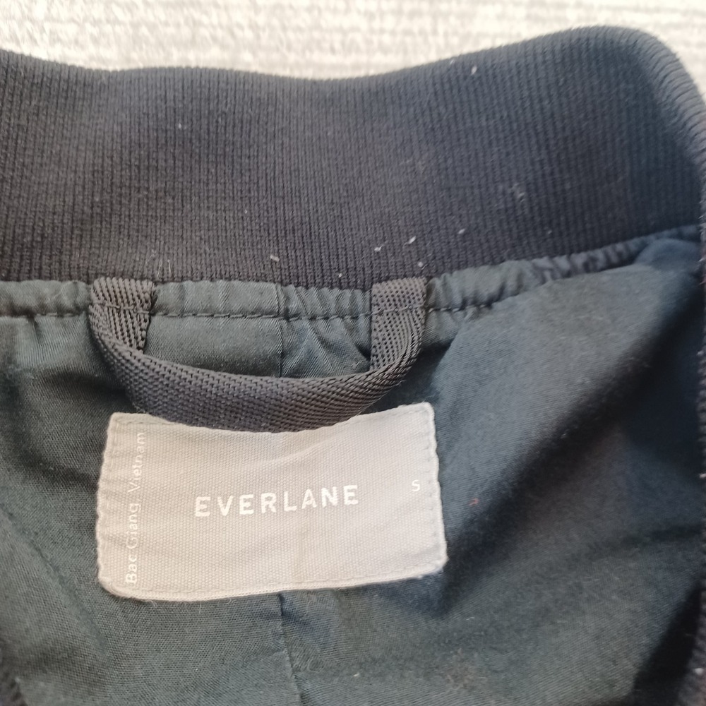 Everlane Bomber Jacket Mens Small Blue Full Zip Utility Casual Midweight - Picture 3 of 8